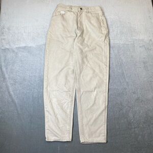 VTG Lee Beige Khaki Denim Jeans Straight Fit Mens Size 29 Made In USA